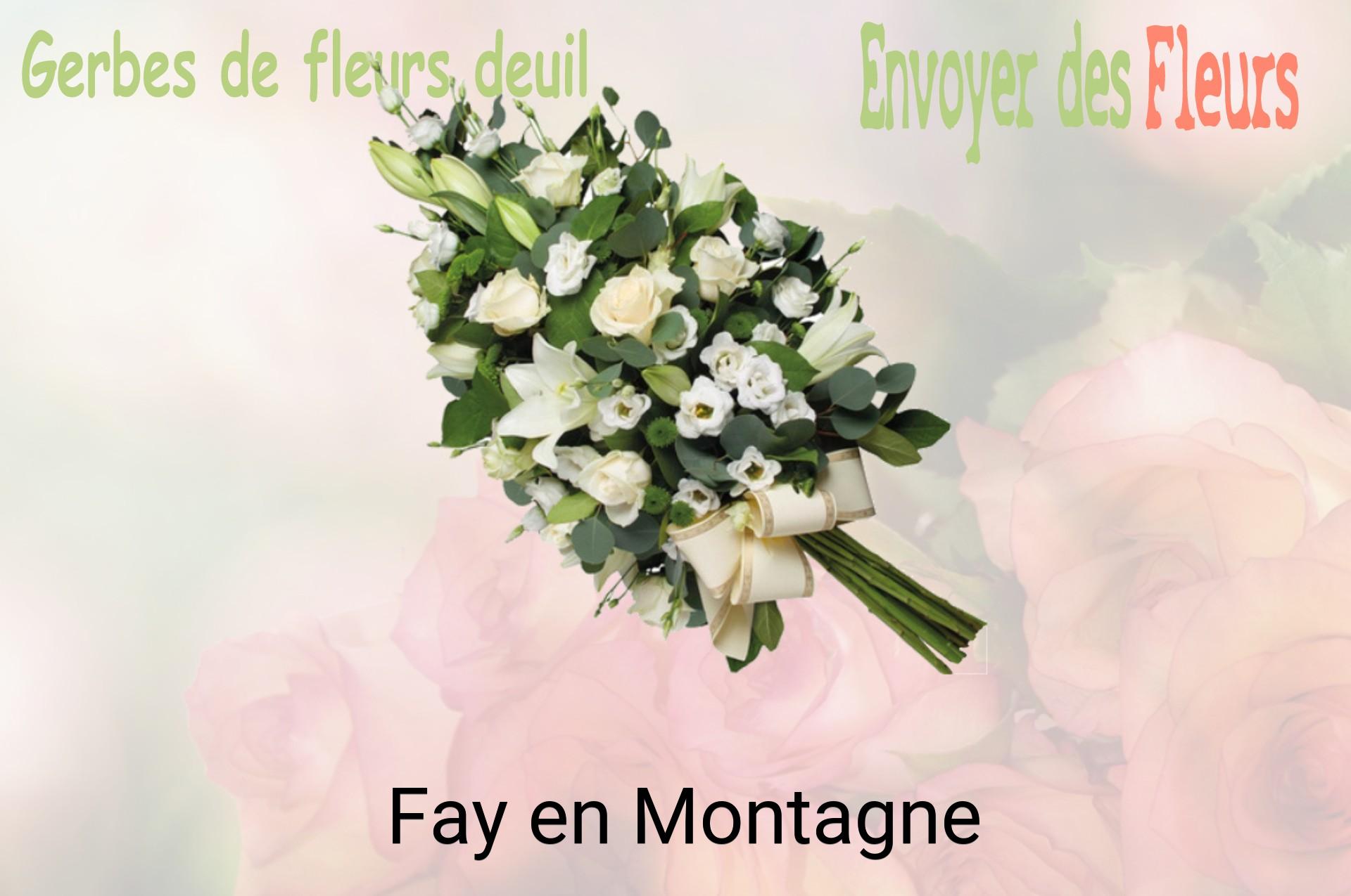Gerbe de fleurs de deuil livrée à Fay-en-Montagne